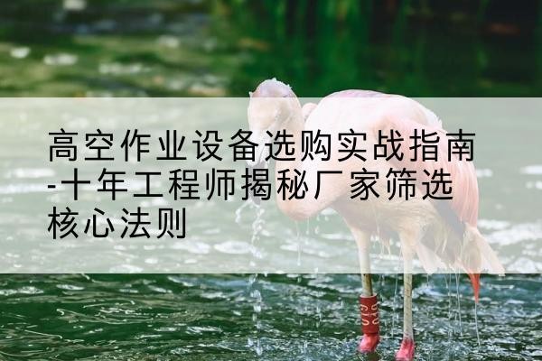 太康剪叉式升降机厂家-高空作业设备选购实战指南-十年工程师揭秘厂家筛选核心法则