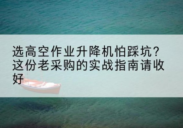 太康高空作业升降机厂家推荐-选高空作业升降机怕踩坑？这份老采购的实战指南请收好